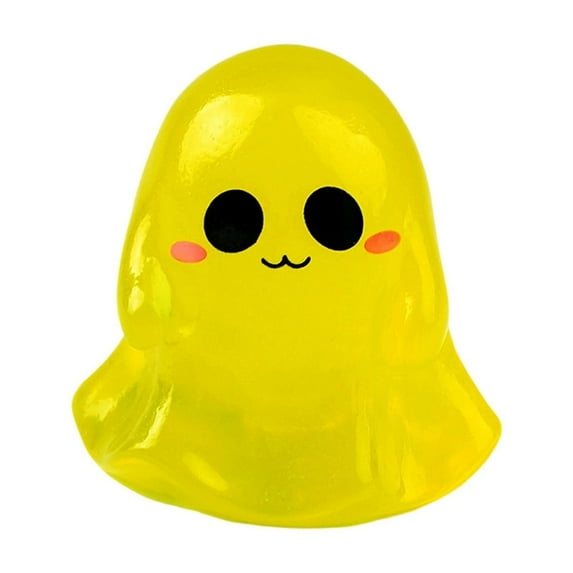 SIguan,1 PCS Halloween Glow in The Dark Mini Figures Cute Resin Luminous Statue Decoration for Hallowween Decor Gift Yellow 1.02*1.02''