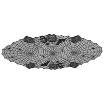 SIguan,Halloween Decorations Table Runner,Black Lace Spider Web Table Runners,Halloweens Lace Table Runner for Halloweens Party Masquerade Home Kitchen Dinner Decoration Indoor Black5 23.62*70.87''