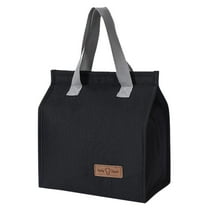 SIguan,Lunch Bag, Insulated Lunch Bag for Women Men Lunch Box Container Reusable Leakproof Tote for Work,Beach or Travel Black 8.8*5.1*10''