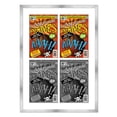 thumbnail image 1 of SIlver Comic Book Frame with White Mat - 4 Openingss to Display 4 7.25"x10.5" Bronze Age Comic, 1 of 7