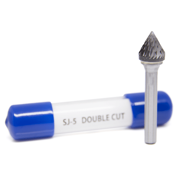 SJ-5 60° Countersink - Premium Double Cut Tungsten Carbide Burr 1/4" Shank