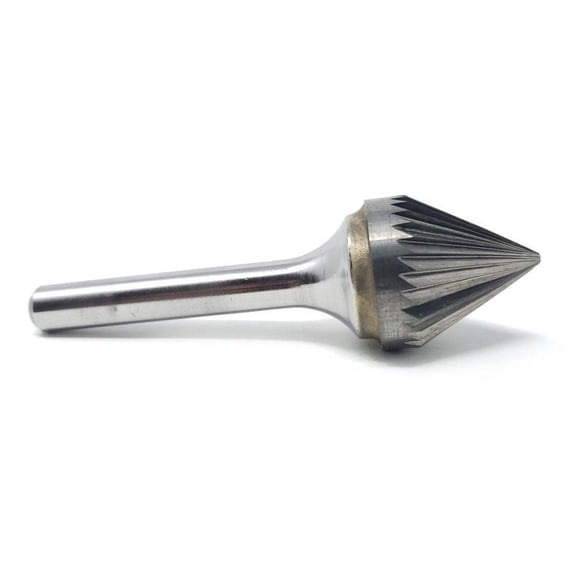 Helongco SJ-7 Single Cut Cone 60 Degree Carbide Burr Bit