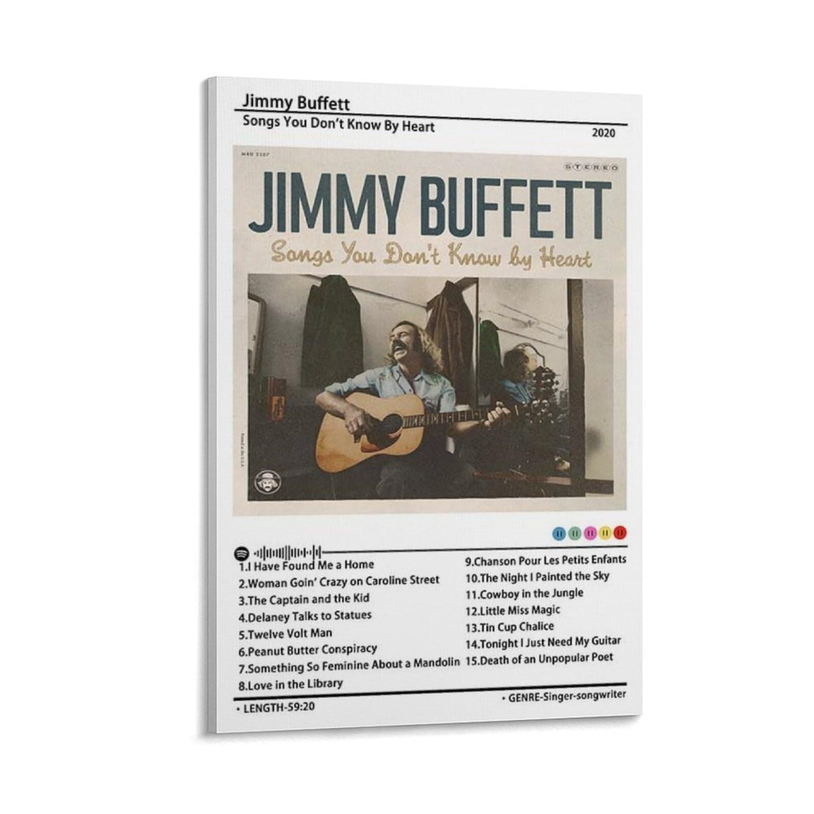 SJ FSRHCUE Jimmy Buffett Songs You Don T Know By Heart Canvas Poster