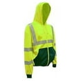 thumbnail image 1 of SJ401-M Medium Cor-Brite Class III lime hooded sweatshirt, 1 of 1