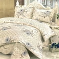 thumbnail image 1 of SJ577-23 Spring Temptation 3 Piece Full/Queen Floral Vermicelli Patchwork Quilt Set, 1 of 1