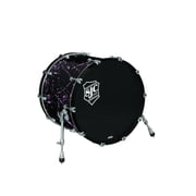 SJC Drums Navigator Bass Drum 18x22 - Black with Pink Splatter