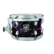 SJC Drums Navigator Series 7" x 10" Rack Tom - Black w/ Pink Splatter