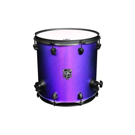 SJC Pathfinder Floor Tom 14x14 Maple Hybrid Black Hardware Purple Glimmer Finish