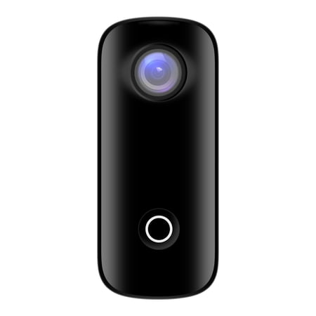 SJCAM C100 Mini Action Camera 1080P/30fps Digital Video Camera 30M Waterproof Magnetic Body Built-in Battery WiFi Connection APP Sharing with Waterproof Case Back Clip Lanyard