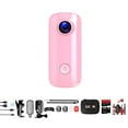 thumbnail image 1 of SJCAM C100 Plus Action Camera in Pink with 4K Video, EIS Stabilization, and Audio Recording, Bundle Including: 64GB Micro SD Card, Card Reader, Card Wallet, and Micro USB Cable, 1 of 6