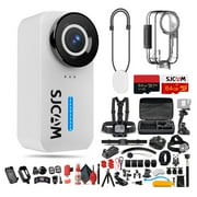 SJCAM C110 Plus Action Camera with 4K Video, Gyro Stabilization, and Audio Recording, Bundle Including 50-IN-1 Action Kit, 64GB Micro SD Card, Card Reader, Card Wallet, and USB C Adapter