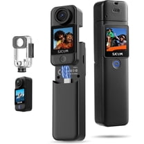 SJCAM C300 4K Action Camera with 6-Axis Stabilization, 30M Waterproof, Dual Touch Screen, Helmet Mount Kit - Portable Body Camera for Vlogging, Live Streaming, Sports - Includes Accessories (Black)