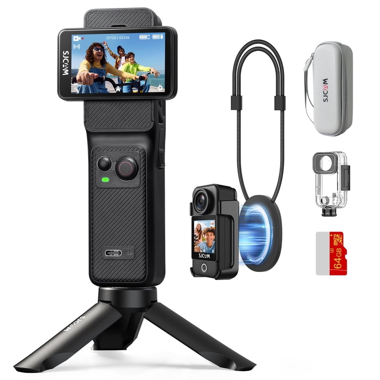 SJCAM C400 3 in 1 Vlogging Camera Combo, 4K Pocket Handheld Camera