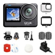 كاميرا الحركة SJCAM SJ11 4K مع تثبيت OIS+EIS - كاميرا مقاومة للماء تحت الماء بطول 98 قدمًا للدراجات النارية والخوذة والرياضة - شبكة WiFi 5G، جهاز تحكم عن بعد، زاوية واسعة للغاية، تقنية HDR نشطة