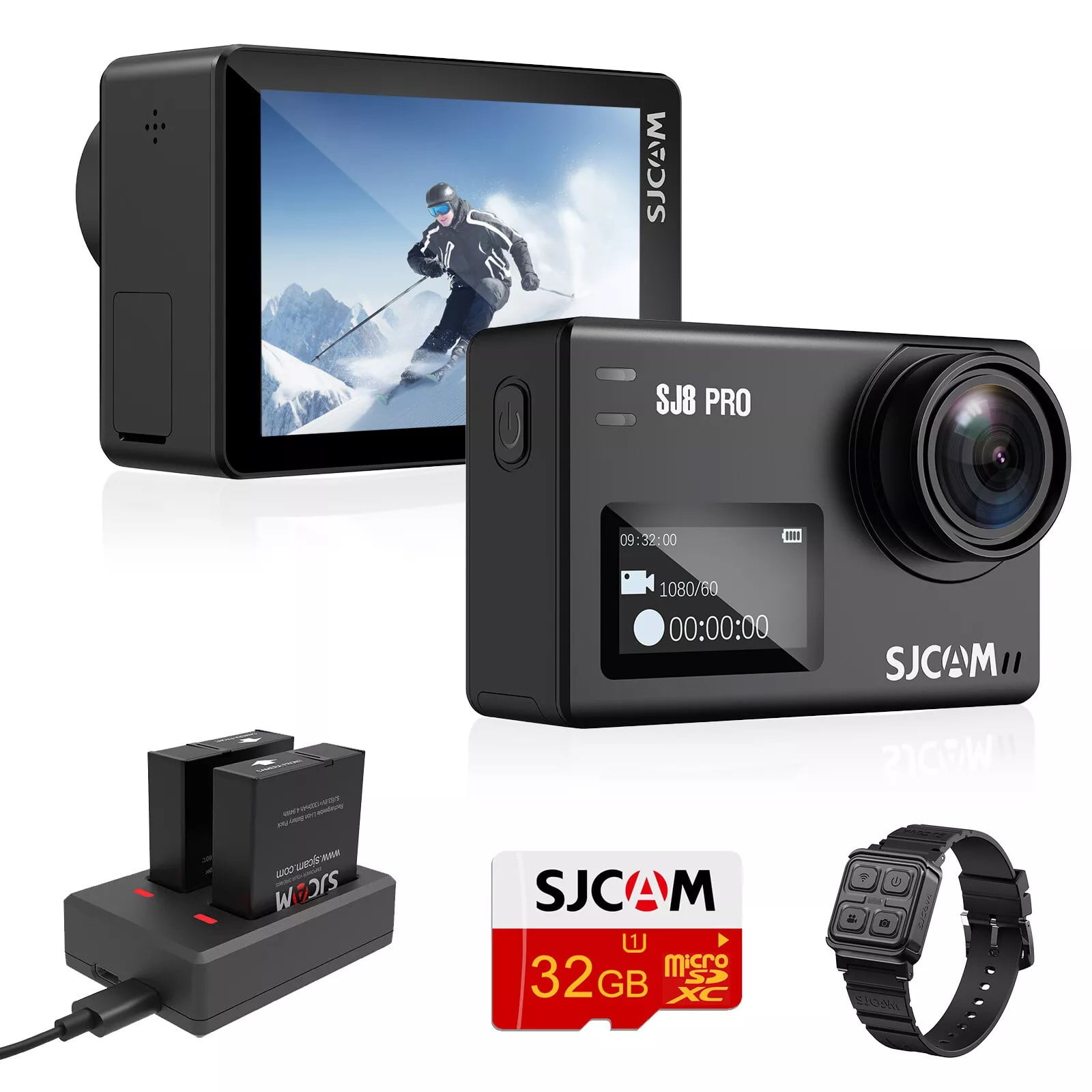 ビデオカメラ SJCAM SJCAM SJ8 Pro 4k 60FPS 12MP Waterproof Action Camera - Black