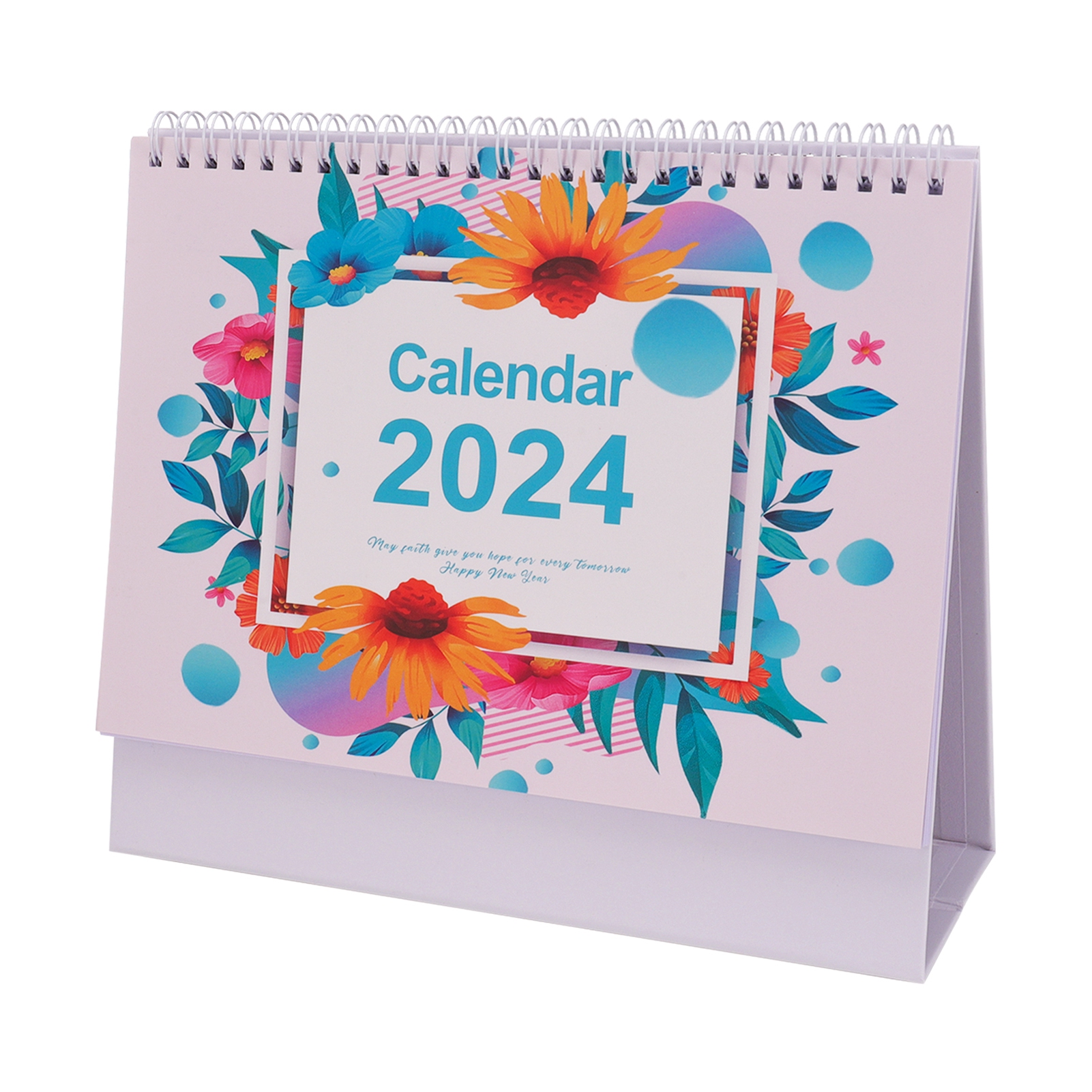 SJENERT 2024 Desk Calendar Stand Up Desktop Year Calendar for Home