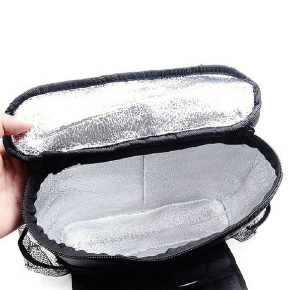 SJENERT Car Seat Back Organizer, Insulated Car Seat Back Drinks Holder Cooler Storage Bag with Mesh Pockets