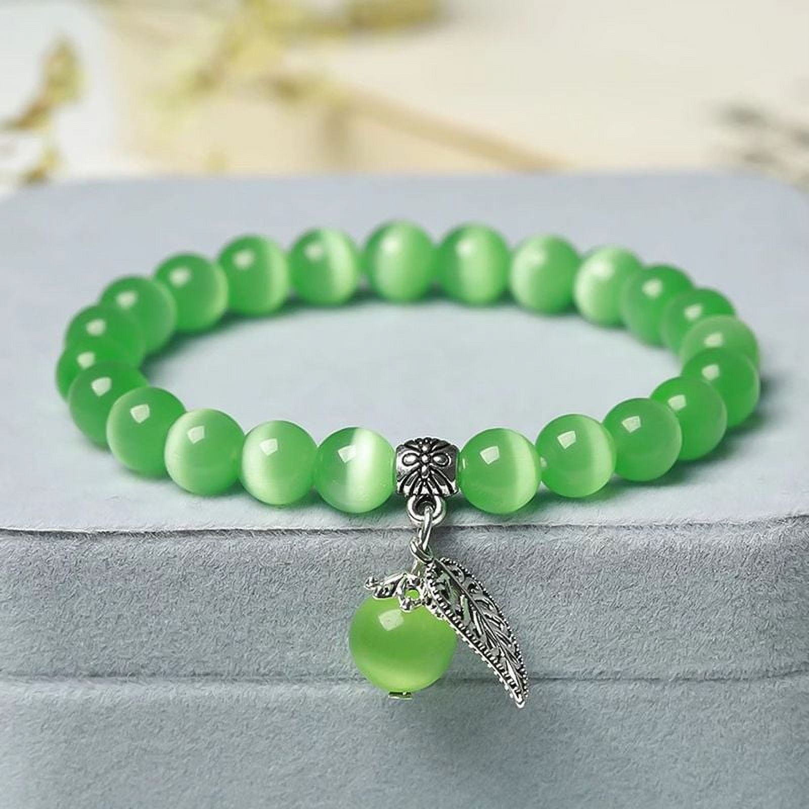 Solid Light Green Seed Bead Bracelet