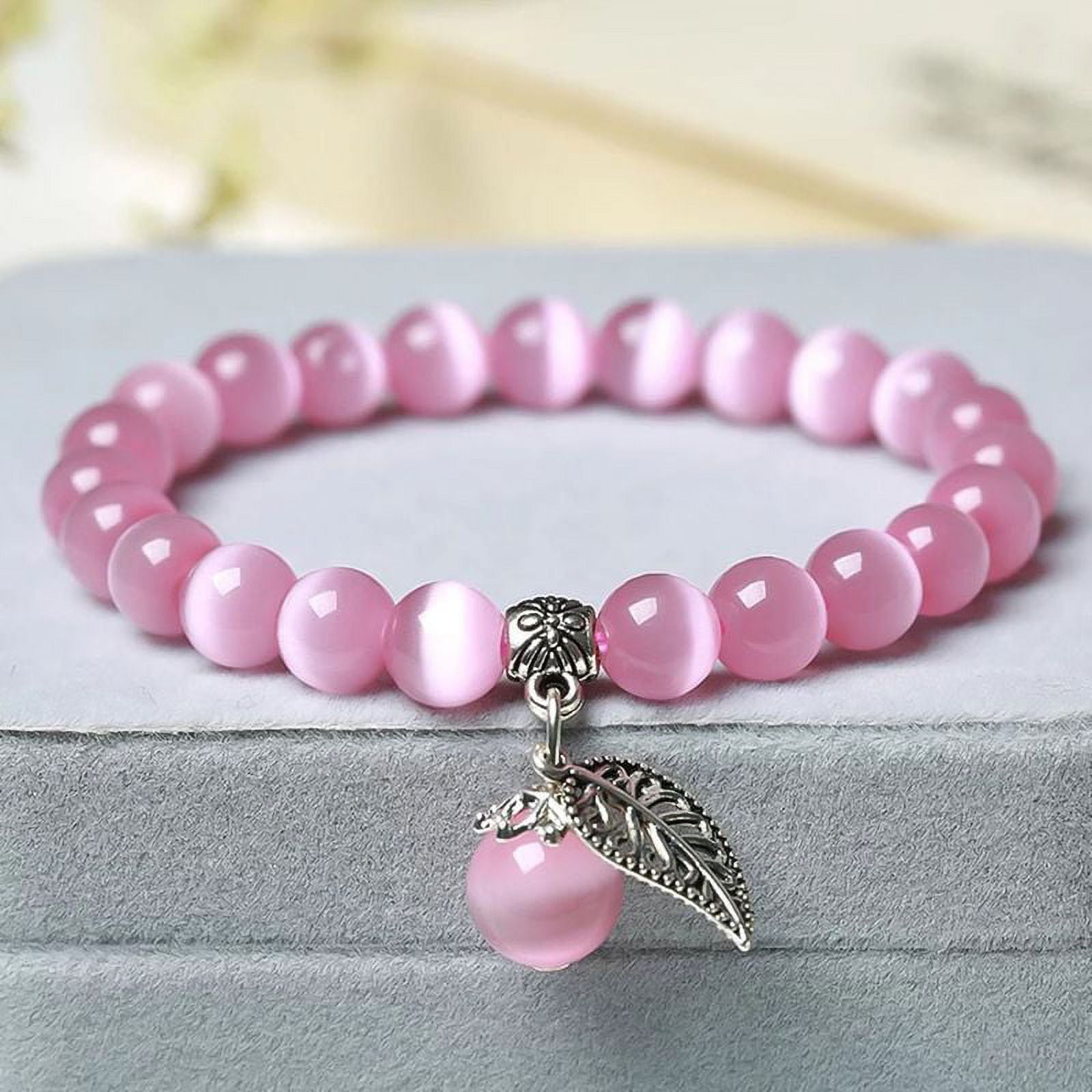  Pink Beaded Bracelet