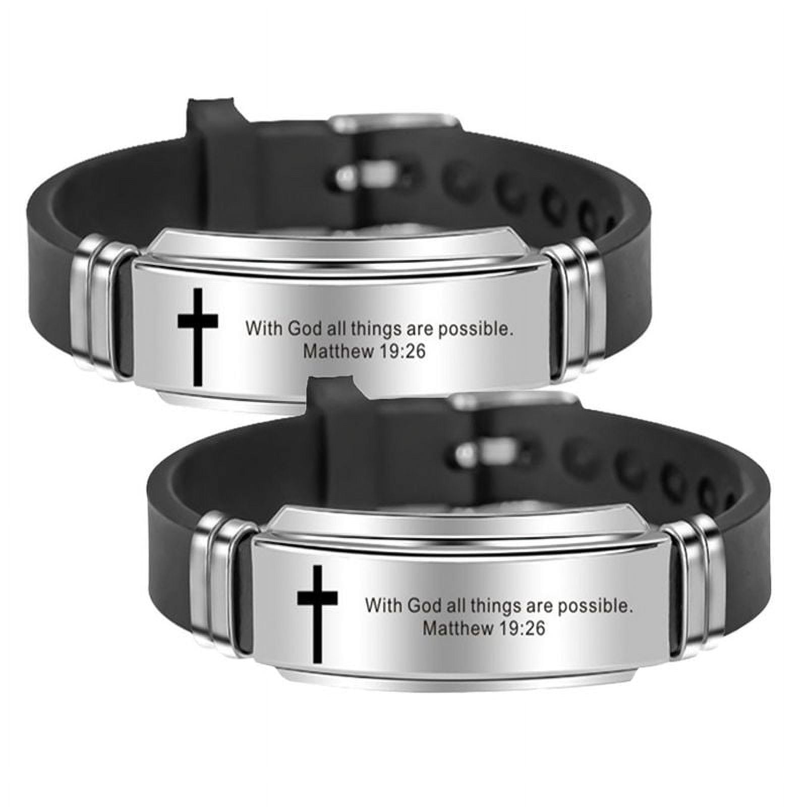 SJENERT Religious Cross Jesus Scripture Quote Christian Bible Verse