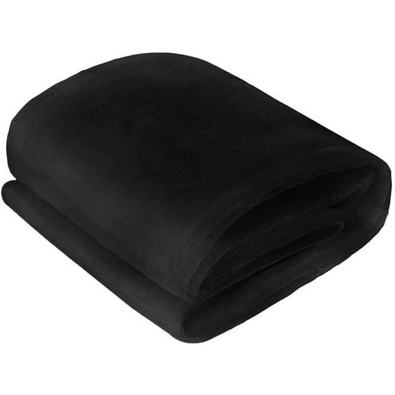 SJHmoo Mosquito Net Cloth Fabric, DIY Insect Pest Barrier Mesh Nets for Porch/Outdoor/Bed/Wedding, Black 60x120in