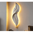thumbnail image 1 of SJIGUANGZ 25.6" Modern Feather LED Wall Lamp, Decorative Wall Mounted Light for Bedroom, Bedside, Corridor, Living Room and Background Wall, 1 of 6