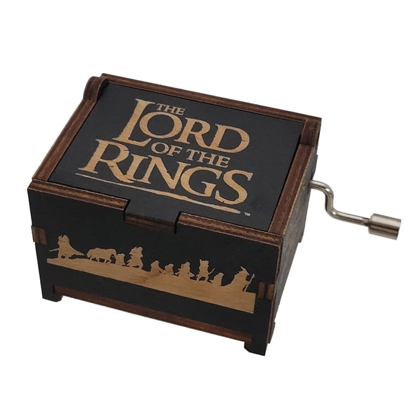 Lord of the Rings Black Mini Music Box Featuring The Song The Breaking of the Fellowship, Gifts For Adults, Teens And All Family