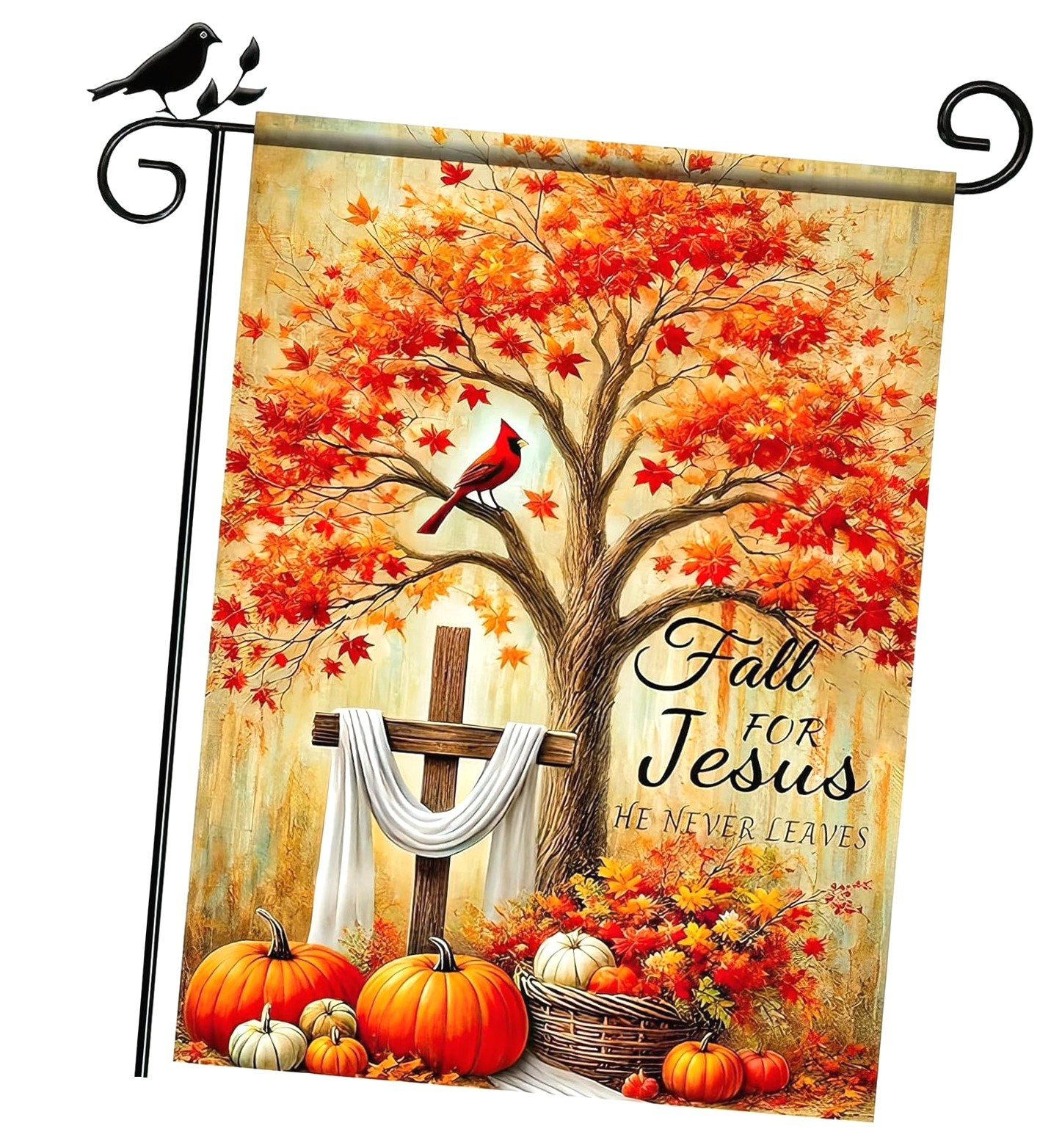 SJJ Fall Banner for 12x18 Inch Double Sided with Pumpkins and Autumn ...