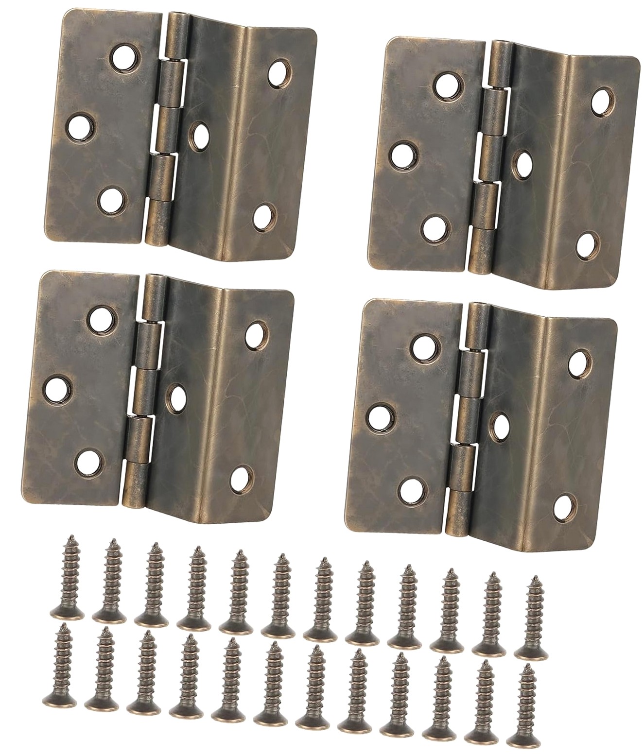SJJ Folding Hinges, 4 Pieces Small Metal Chest Hinges for Wood Folding ...