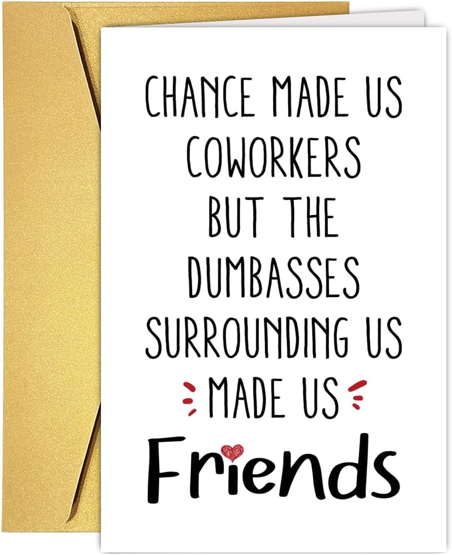 SJJ Funny Birthday Card for Coworker, Hilarious Office Birthday Card ...