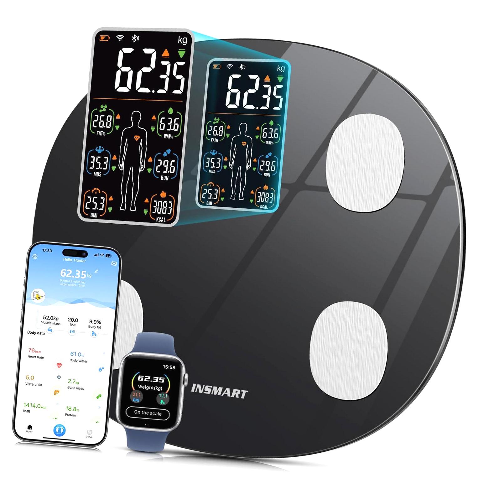 SJJ Intelligent Scale for Body Weight, Comprehensive LCD Display ...