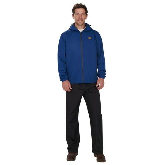 SJK Hydrotek Mens MD/LG Estate Blue Rain Suit with Black Pants