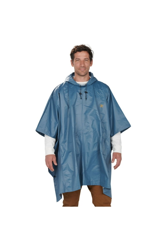 Sporttek Men's Navy Hooded Rain Poncho