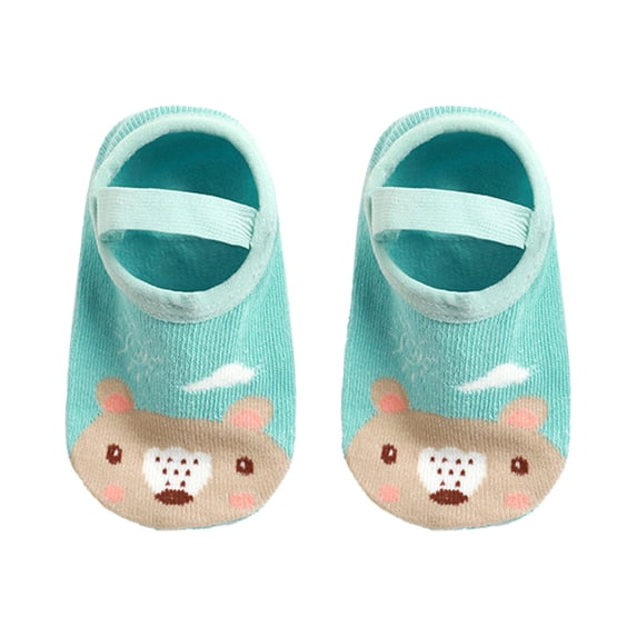 SJLDQY Baby Socks Toddler Cute Animal Pattern Floor Soft Comfortable Sock Light Blue 2-3 Years