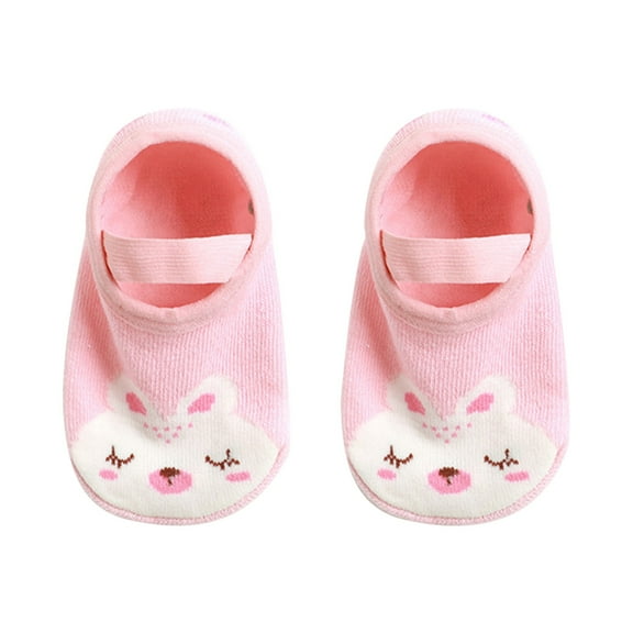 SJLDQY Baby Socks Toddler Cute Animal Pattern Floor Soft Comfortable Sock Pink 2-3 Years