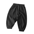 thumbnail image 1 of SJLDQY Boys Baggy Sweatpants Casual Wide Leg Pants Fall Solid Color Ribbed Elastic Waist Joggers for Boys, 1 of 9