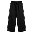 thumbnail image 1 of JFTTX Boys' Baggy Sweatpants Open Bottom Straight Leg Sweatpants for Boys Elastic Waist Drawstring Casual Sweat Pants with Pockets, 1 of 6