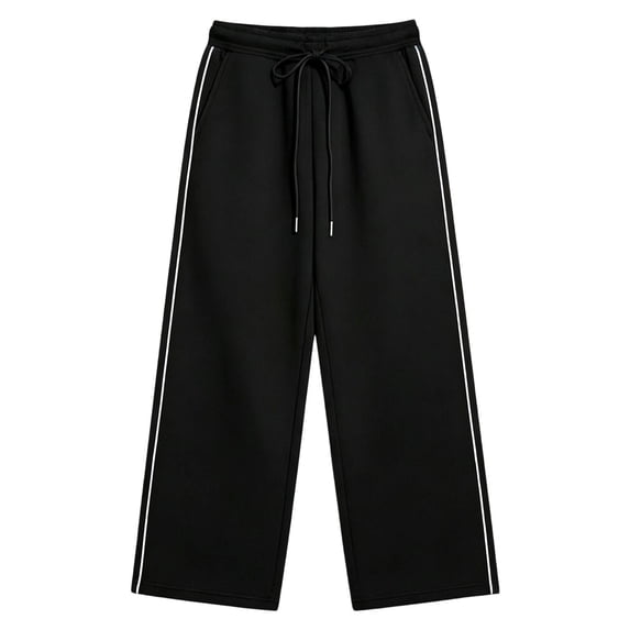 JFTTX Boys' Baggy Sweatpants Open Bottom Straight Leg Sweatpants for Boys Elastic Waist Drawstring Casual Sweat Pants with Pockets