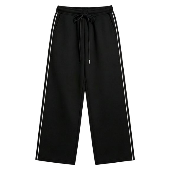 JFTTX Boys' Baggy Sweatpants Open Bottom Straight Leg Sweatpants for Boys Elastic Waist Drawstring Casual Sweat Pants with Pockets