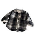 thumbnail image 1 of SJLDQY Boys Flannel Plaid Shirt Long Sleeve Button Down Shirts for Boys Casual Soft Jacket Fall Winter Outerwear for Boys, 1 of 3