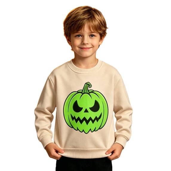 SJLDQY Boys Halloween Glow In The Dark Sweatshirts Hallowmas Pumpkin Graphic Sweatshirt Fall Winter Fleece Lined Long Sleeve Crew Neck Pullover Tops