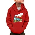 thumbnail image 1 of SJLDQY Boys' Hoodies Train Graphic Long Sleeve Drawstring Hooded Sweatshirts Fall Winter Pullover Tops Casual Hoodie with Pocket, 1 of 5