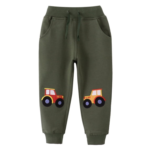 SJLDQY Boys Joggers Cute Print Wide Leg Sweatpants Elastic Waist Drawstring Athletic Pants with Pockets