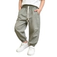 thumbnail image 1 of SJLDQY Boys Joggers Elastic Waist Drawstring Straight leg Sweatpants for Boys Lightweight Breathable Athletic Trousers with Pockets, 1 of 6