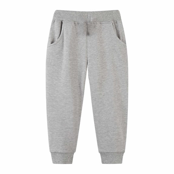 SJLDQY Boys Joggers Elastic Waist Drawstring Wide Leg Sweatpants Fall Solid Color Loose Athletic Trousers with Pockets