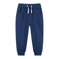 thumbnail image 1 of SJLDQY Boys Joggers Elastic Waist Drawstring Wide Leg Sweatpants Fall Solid Color Loose Athletic Trousers with Pockets, 1 of 8