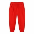 thumbnail image 1 of SJLDQY Boys Joggers Elastic Waist Drawstring Wide Leg Sweatpants Fall Solid Color Loose Athletic Trousers with Pockets, 1 of 9