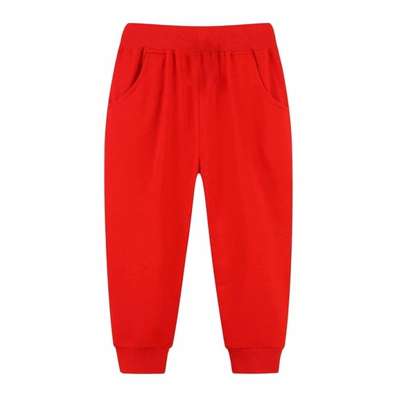 SJLDQY Boys Joggers Elastic Waist Drawstring Wide Leg Sweatpants Fall Solid Color Loose Athletic Trousers with Pockets