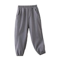 thumbnail image 1 of SJLDQY Boys Joggers Elastic Waist Loose Fit Sweatpants Lightweight Breathable Casual Trousers with Pockets, 1 of 4