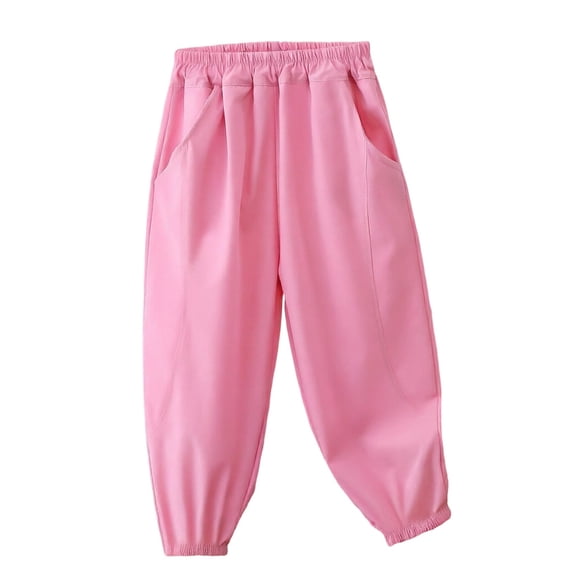 SJLDQY Boys Joggers Elastic Waist Loose Fit Sweatpants Lightweight Breathable Casual Trousers with Pockets